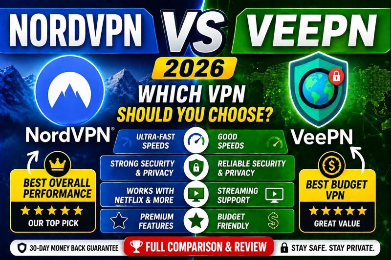 NordVPN vs VeePN 2026