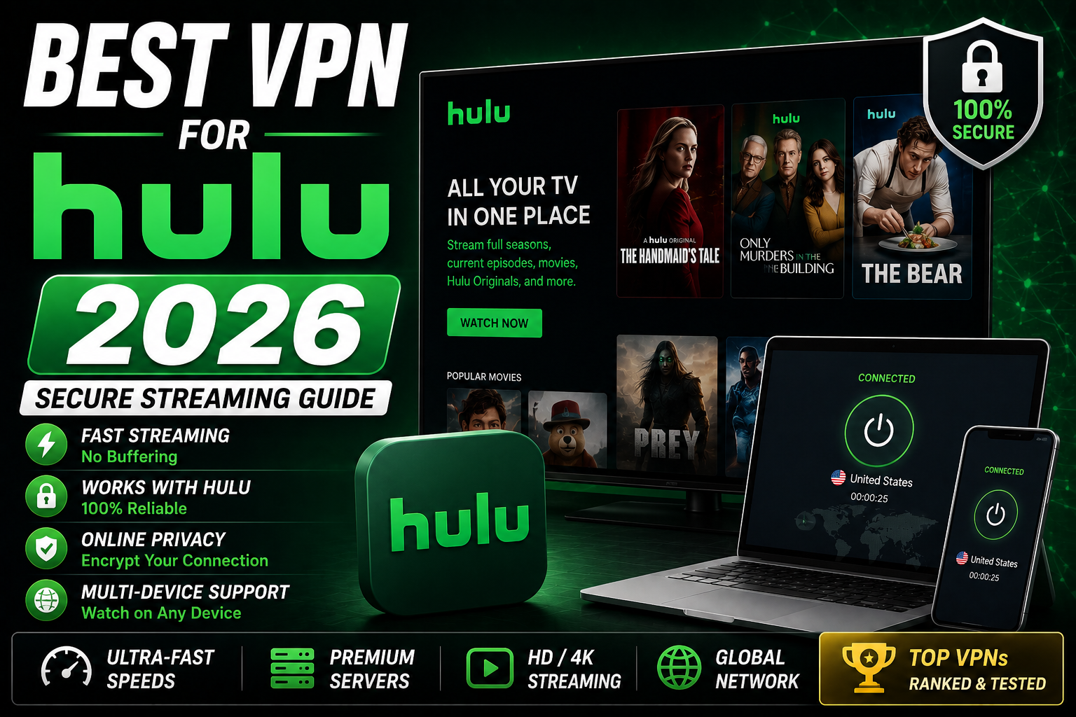 Best VPN for Hulu 2026