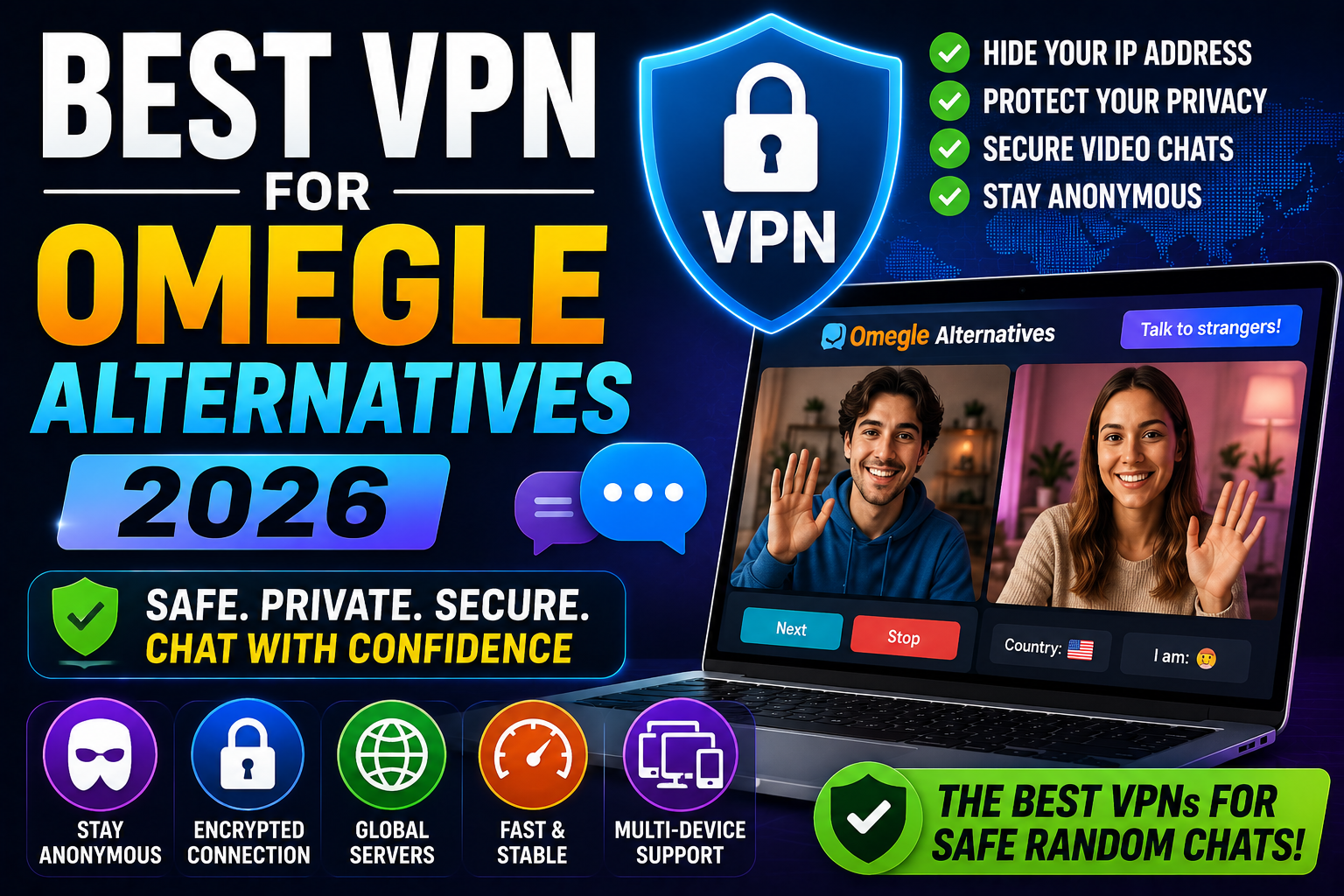 Best VPN for Omegle Alternatives 2026