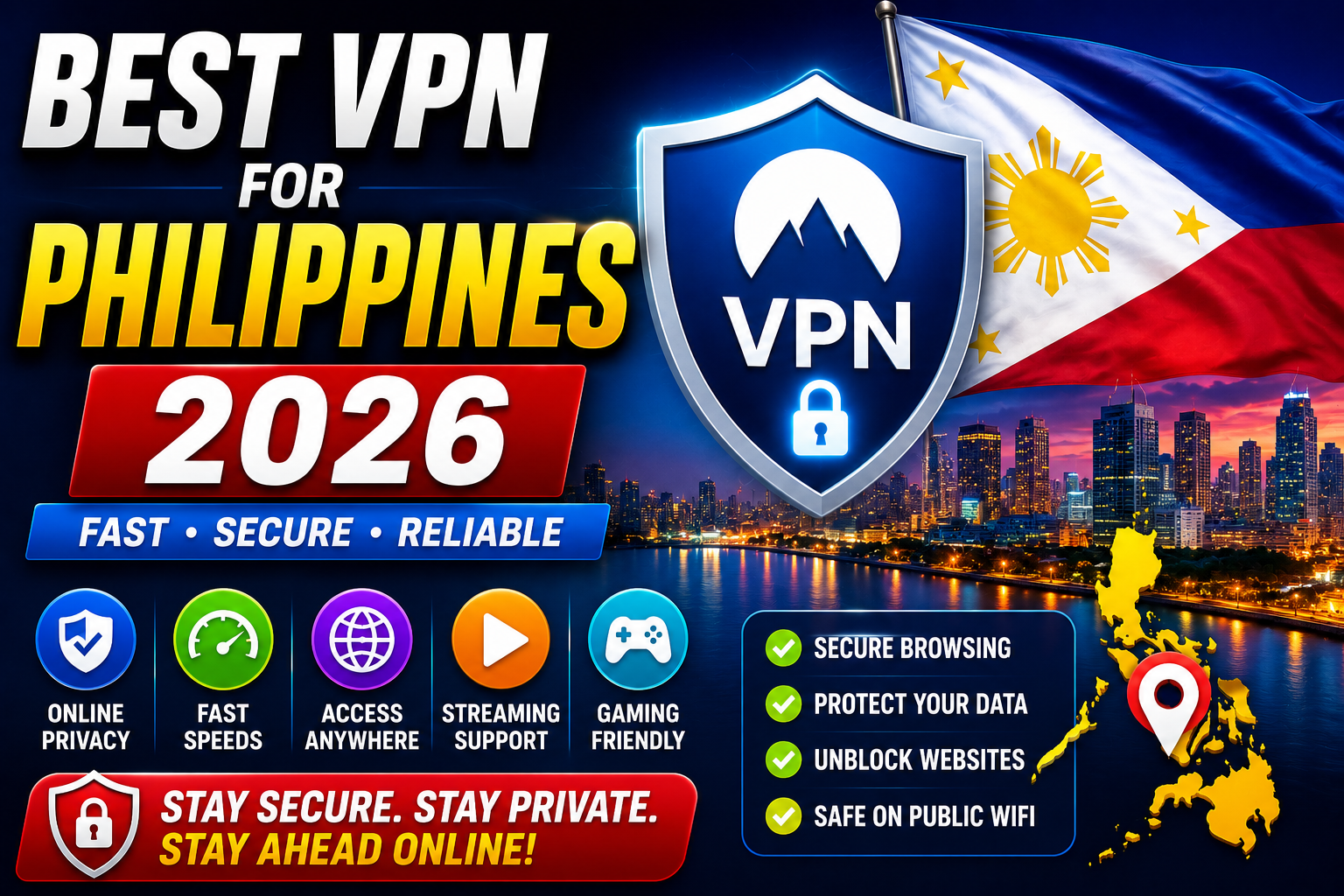 Best VPN for Philippines 2026