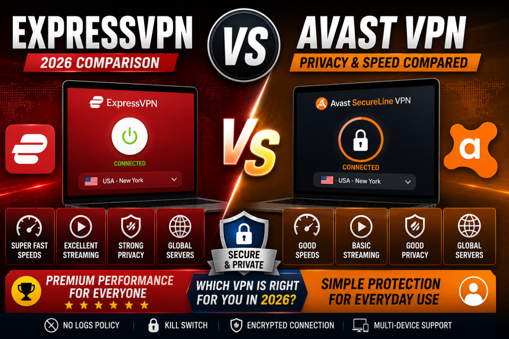 ExpressVPN vs Avast VPN 2026