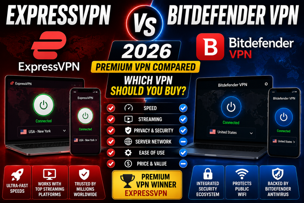 ExpressVPN vs Bitdefender VPN 2026