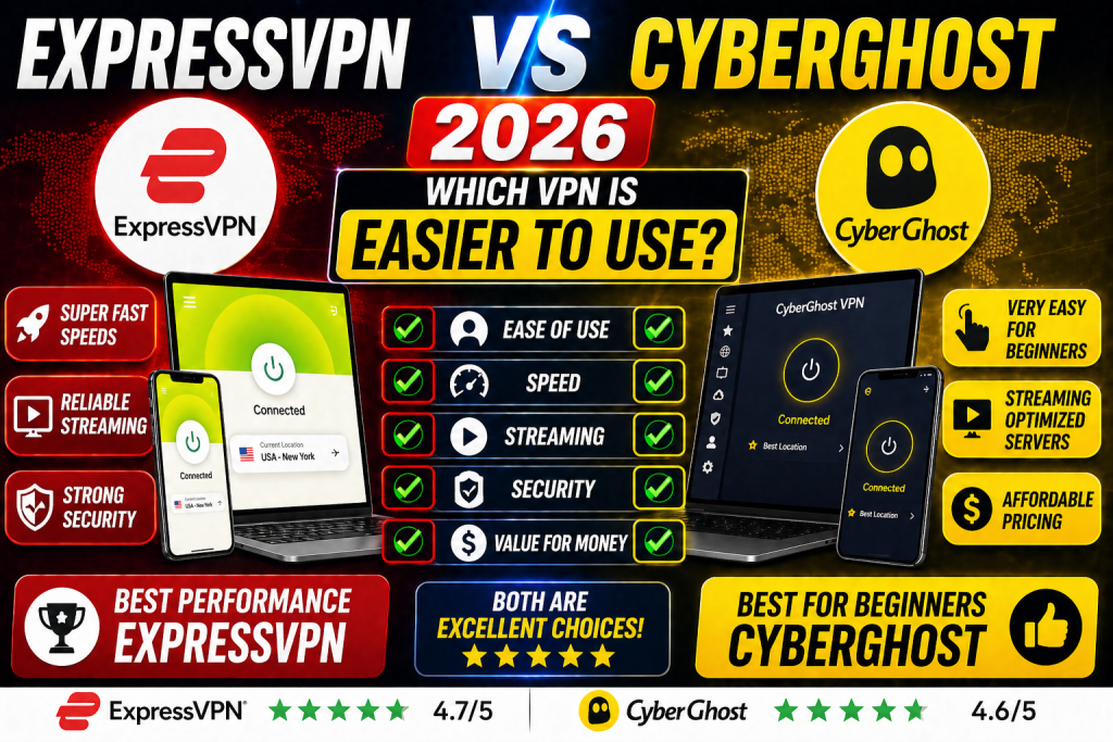 ExpressVPN vs CyberGhost 2026