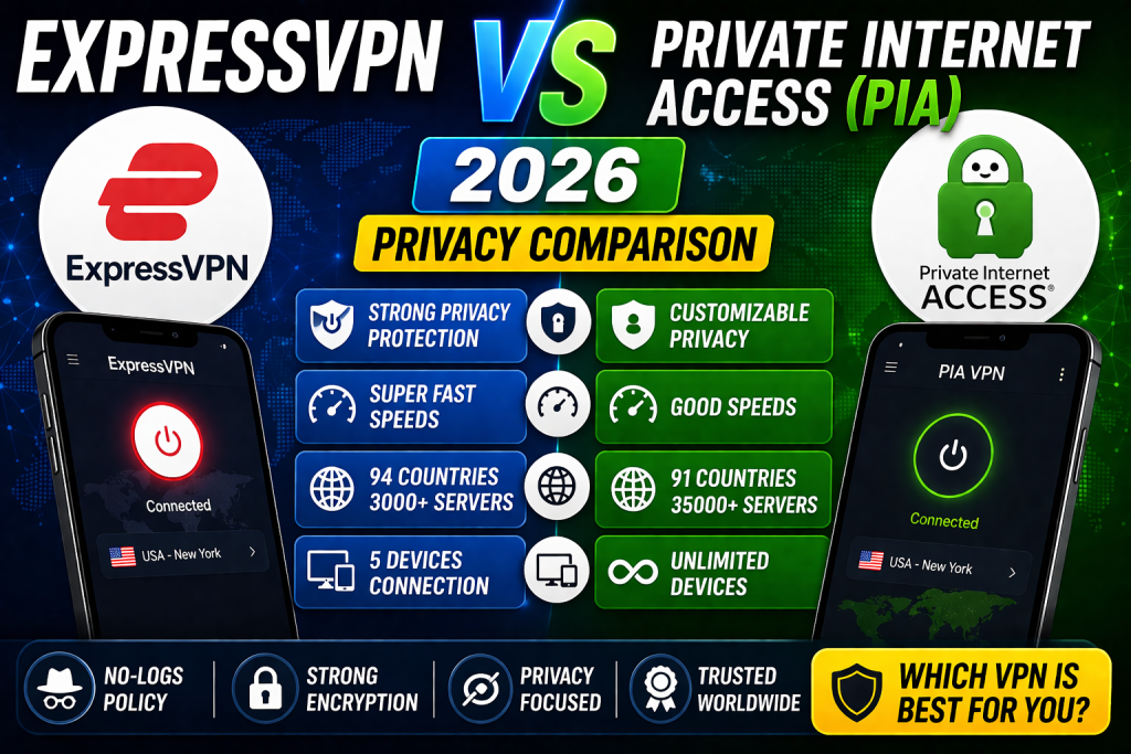ExpressVPN vs Private Internet Access 2026