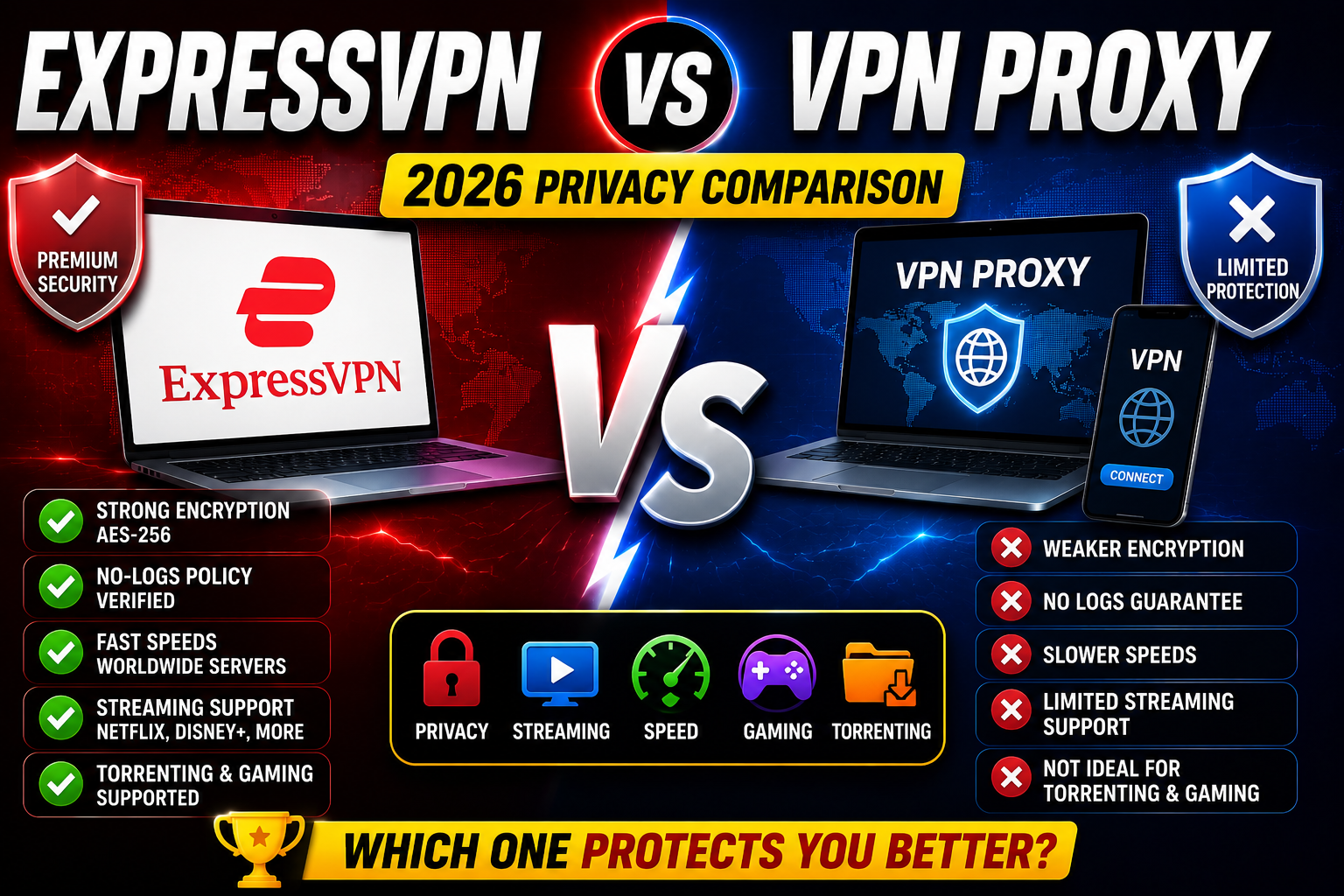 ExpressVPN vs VPN Proxy 2026