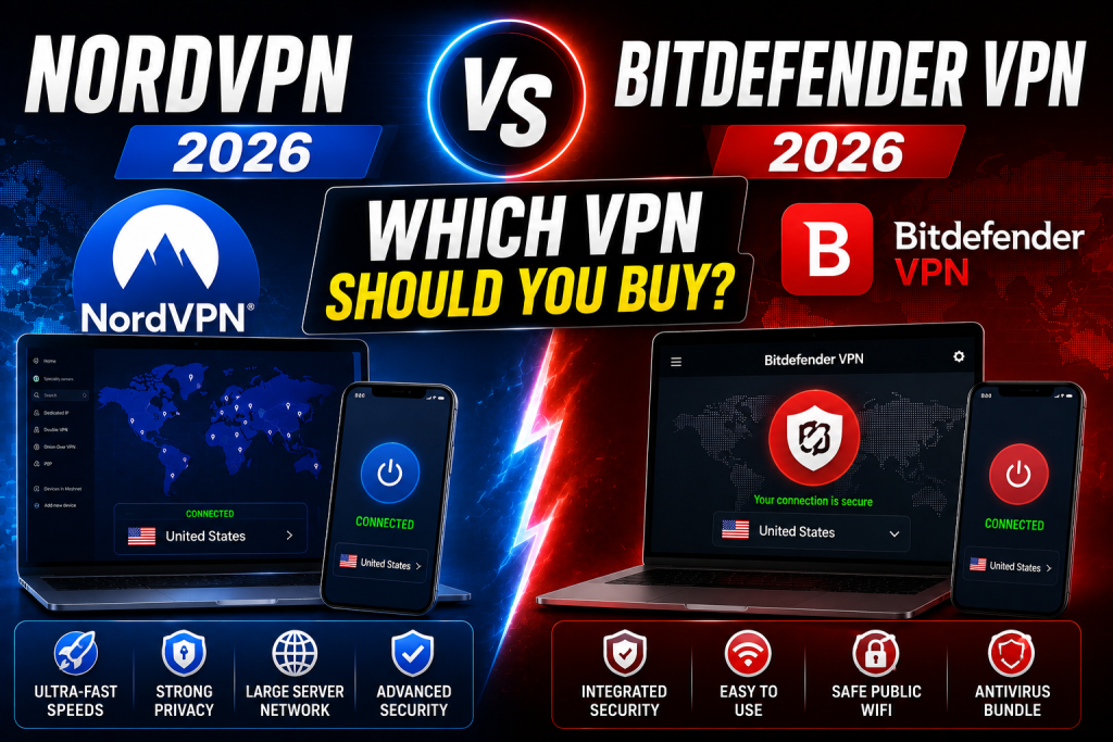 NordVPN vs Bitdefender VPN 2026