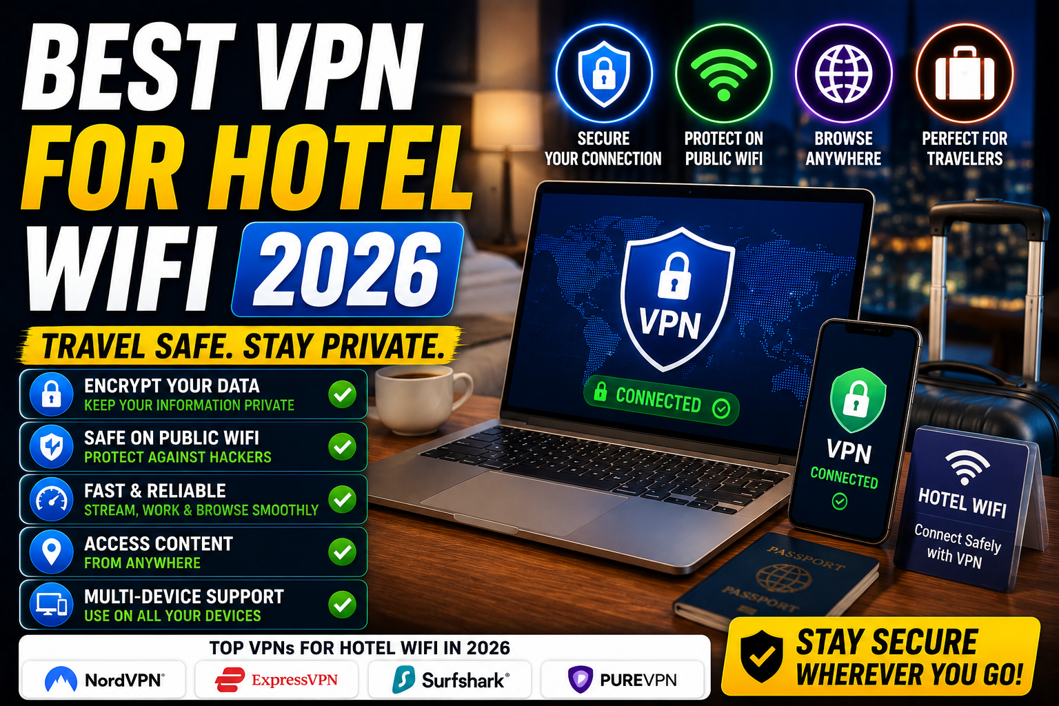 Best VPN for Hotel WiFi 2026