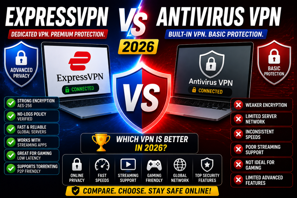 ExpressVPN vs Antivirus VPN 2026