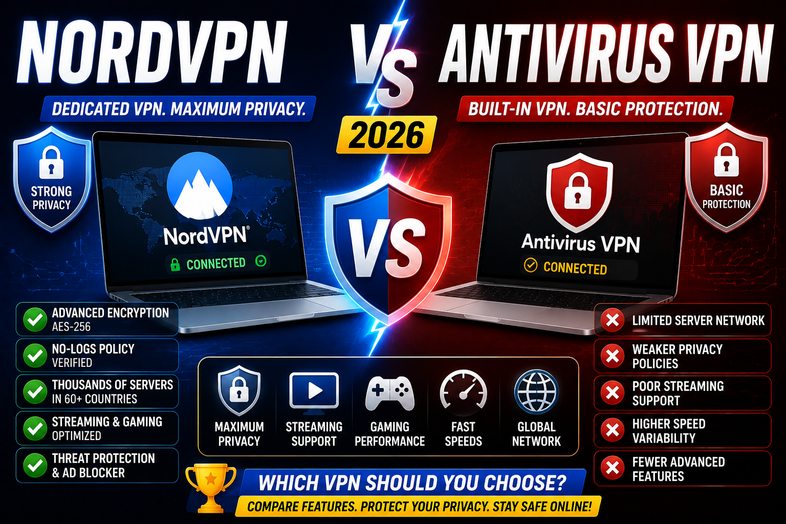 NordVPN vs Antivirus VPN 2026